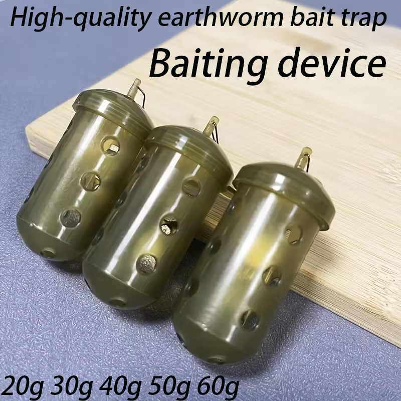 Fishing Line Dispenser - Jaula cilíndrica para cebo de pesca,