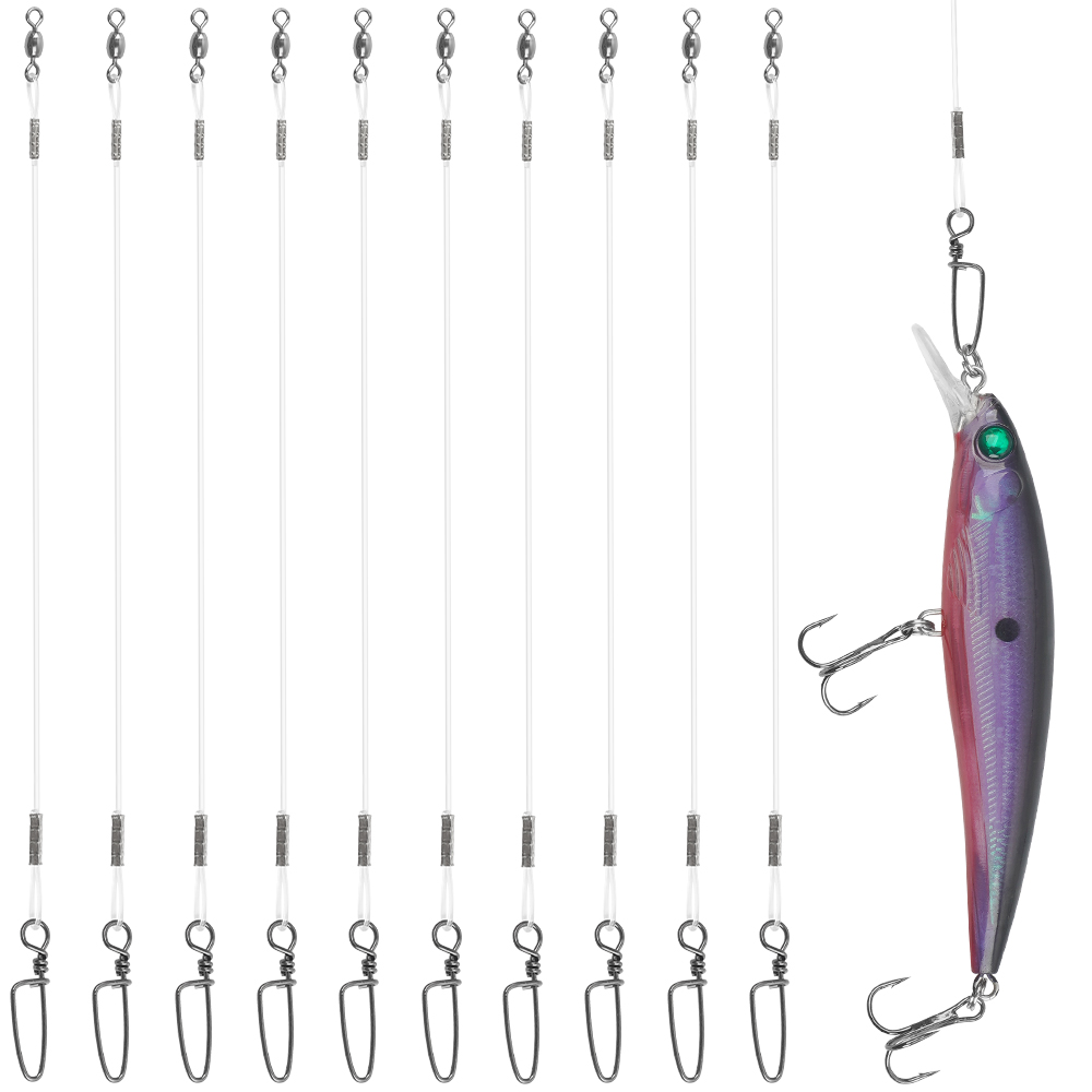 Fluorocarbon Line - 10 Uds. Líderes de pesca de