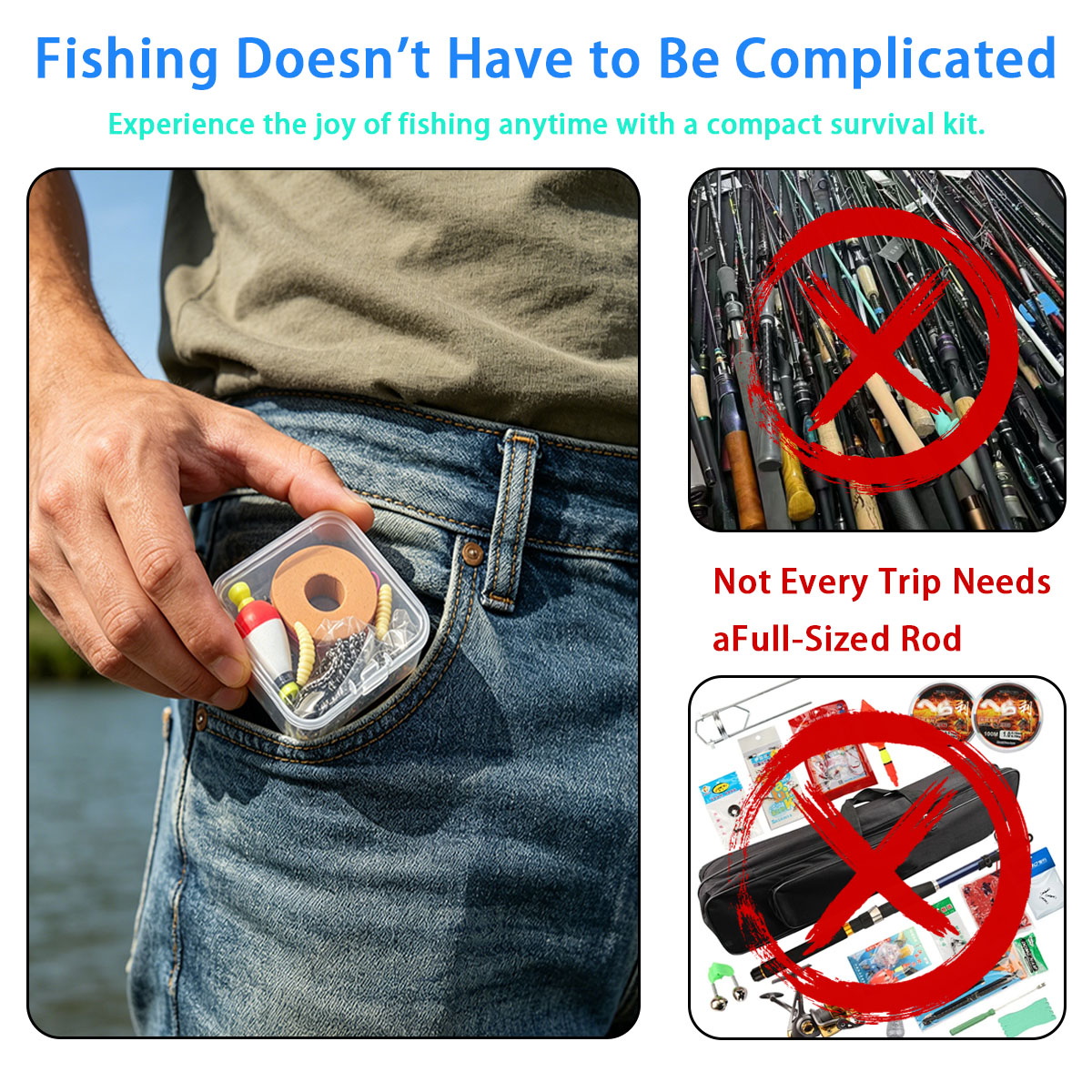 Fishing Line Box - Juego de equipo de pesca de
