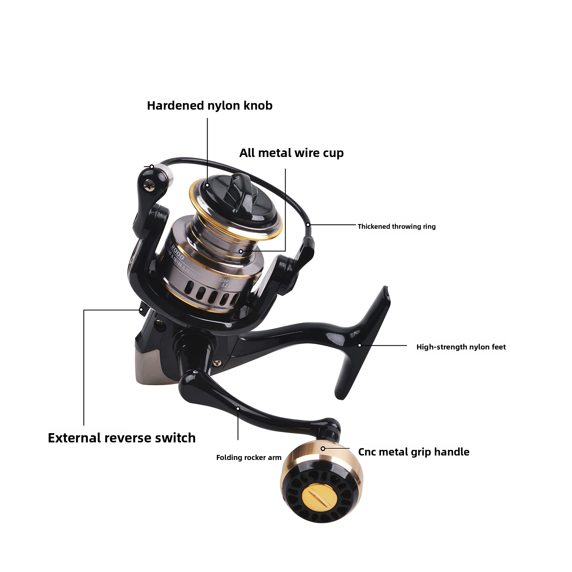 Carrete de pesca giratorio de  - Ice Fishing Line reseña y precio