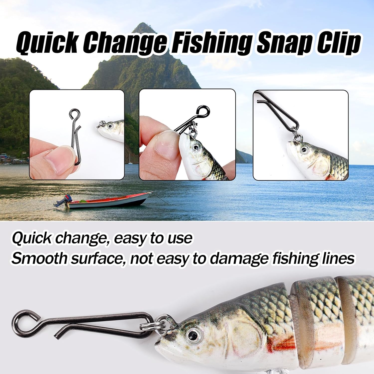 100 Piezas de Clips de Pesca d - Freshwater Line reseña y precio