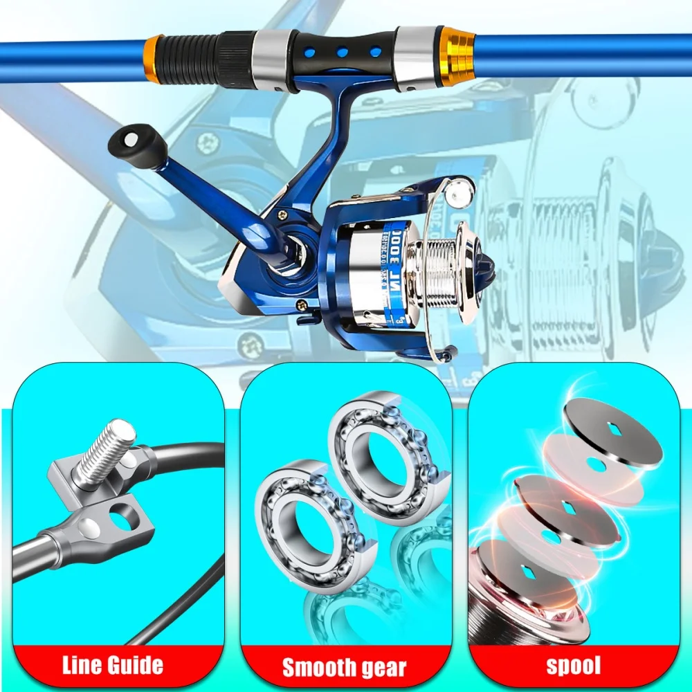 Juego de cañas de pescar teles - Freshwater Line reseña y precio