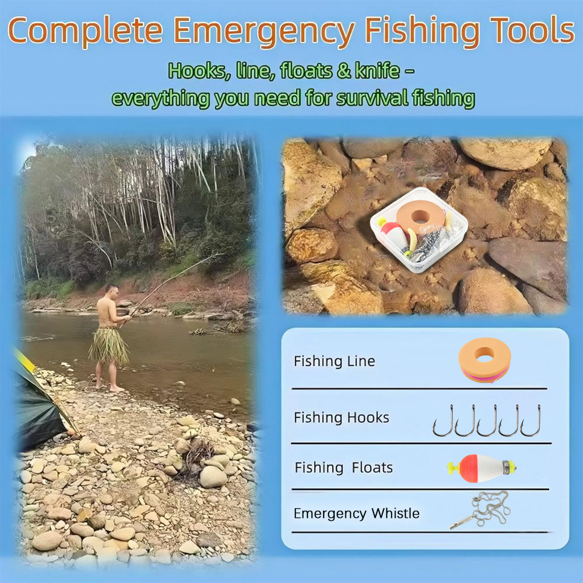 Juego de equipo de pesca de em - Fishing Line Box reseña y precio