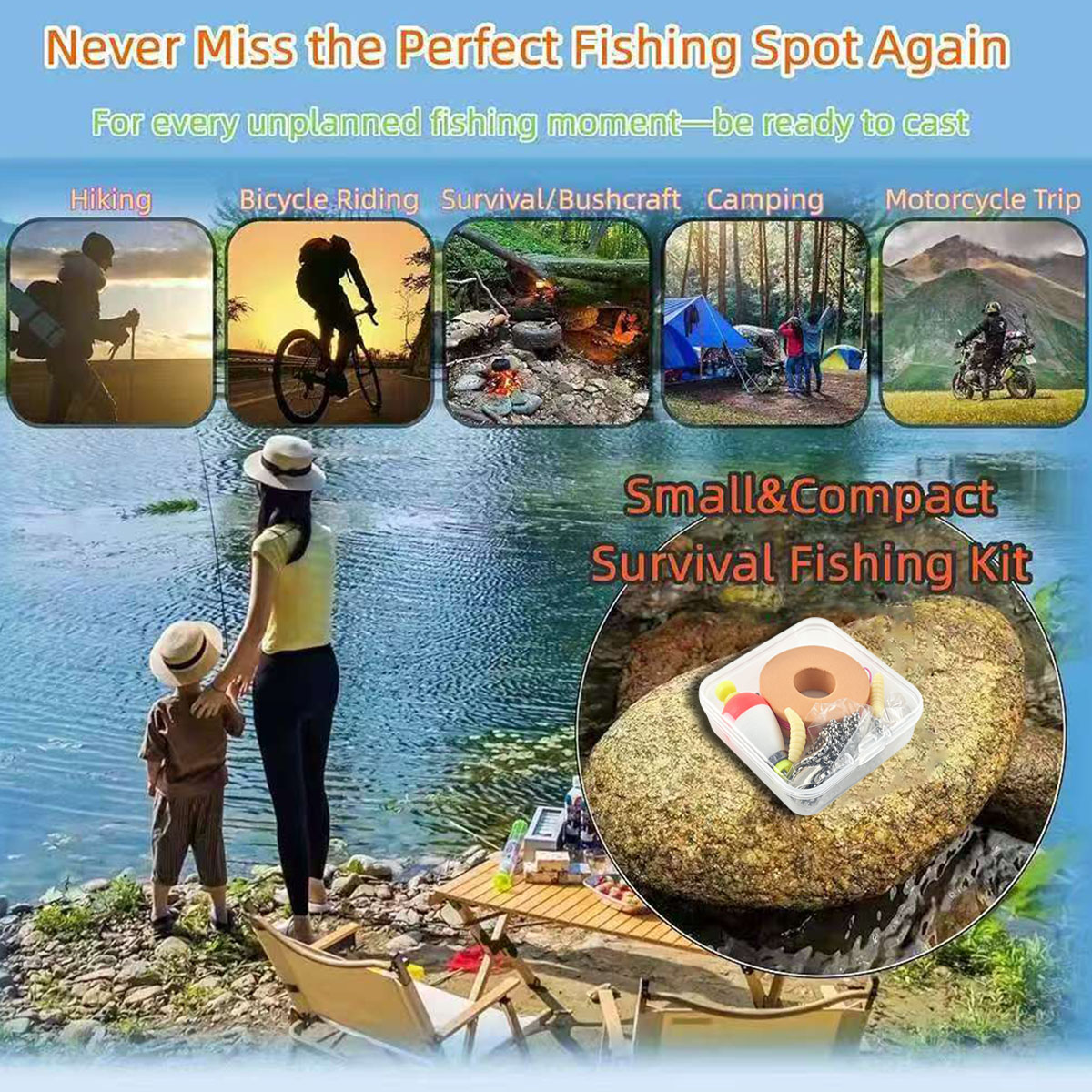 Juego de equipo de pesca de em - Fishing Line Box reseña y precio