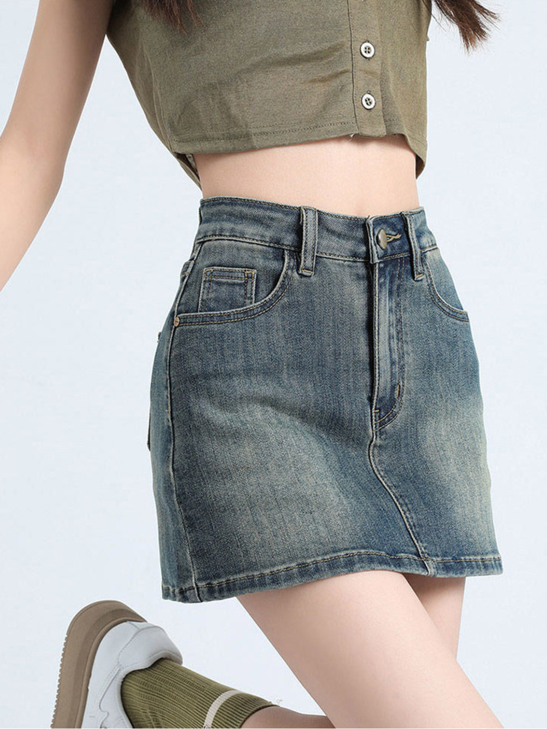 Falda pantalón vaquera vintage - Fly Line reseña y precio